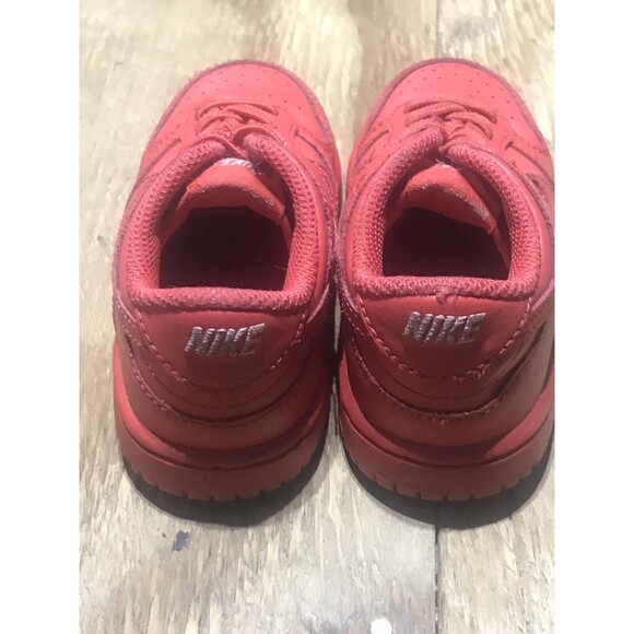 Nike Dunk Low Track Red Toddler (DH9761-601) Size 8C (TD) - Picture 4 of 8